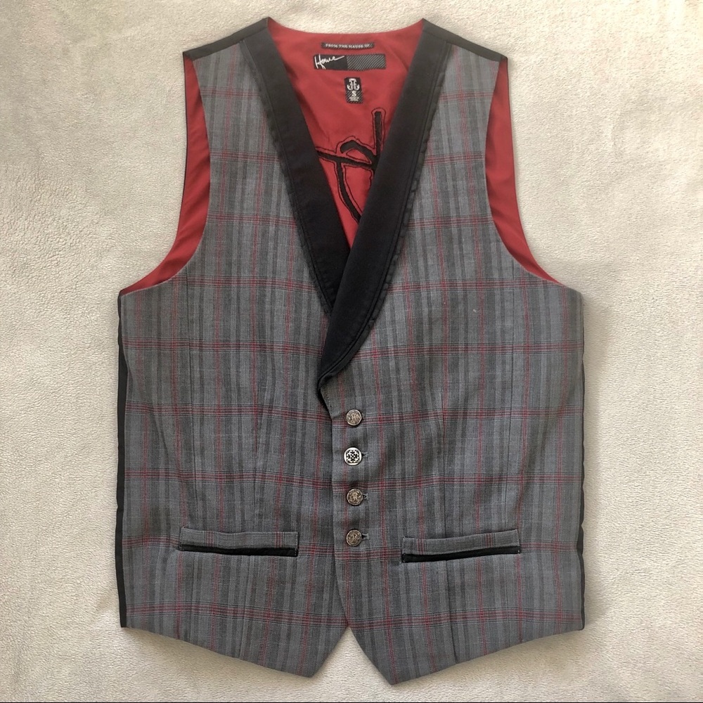 Howe Men’s 4-Button Plaid Vest